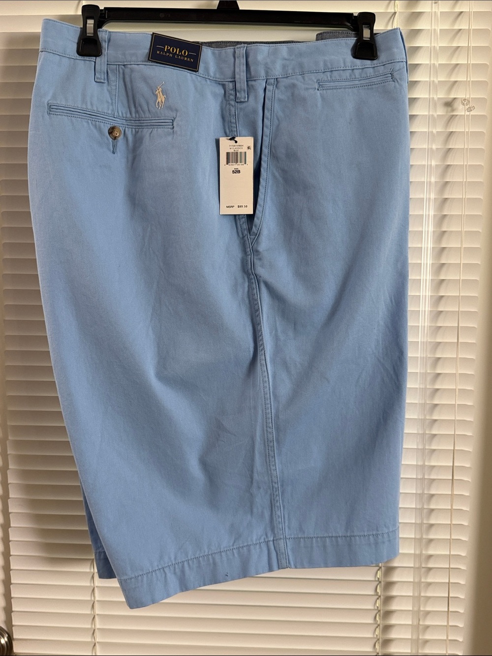 Polo Ralph Lauren Light Blue Relaxed Fit Cotton Shorts - Waist 52